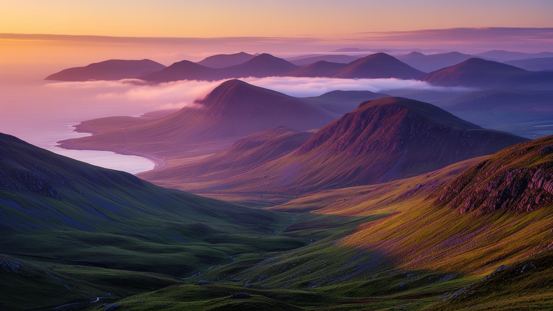 Mourne Mountains at dawn